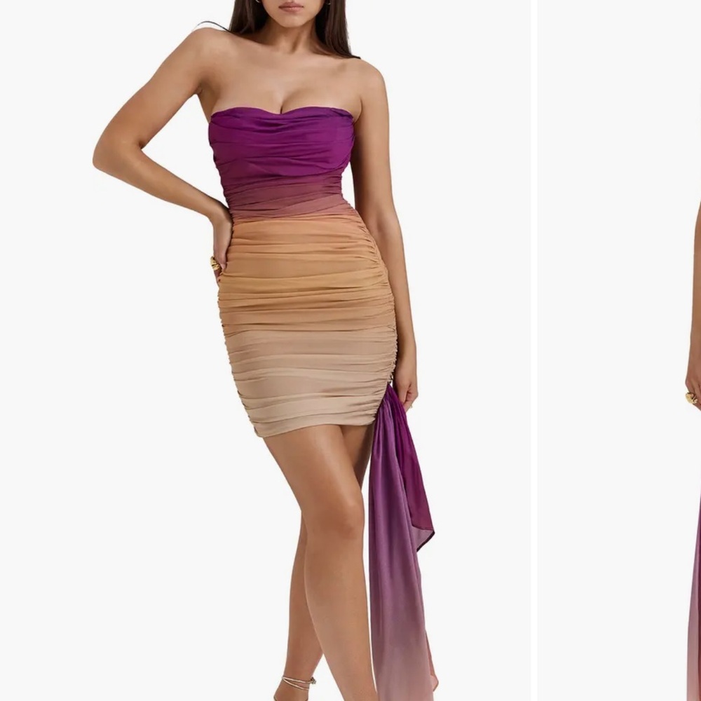 Sofie Strapless Side Drape Dress